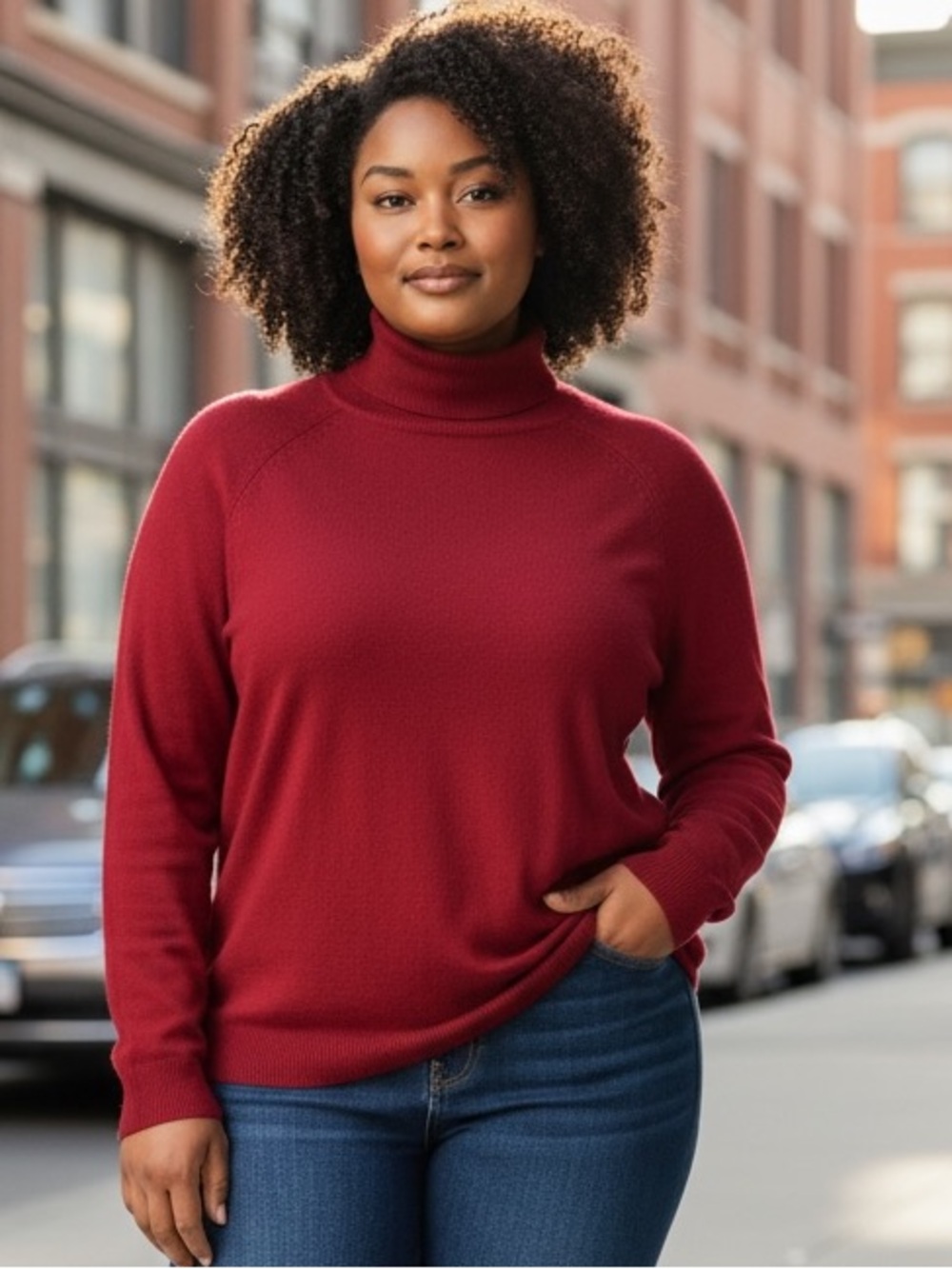 Karen Scott Red Turtleneck Sweater